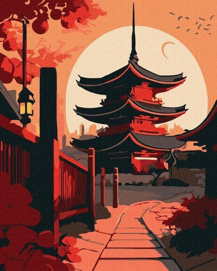 Ideyka, malowanie po numerach, Orientalny krajobraz, 40-50 cm