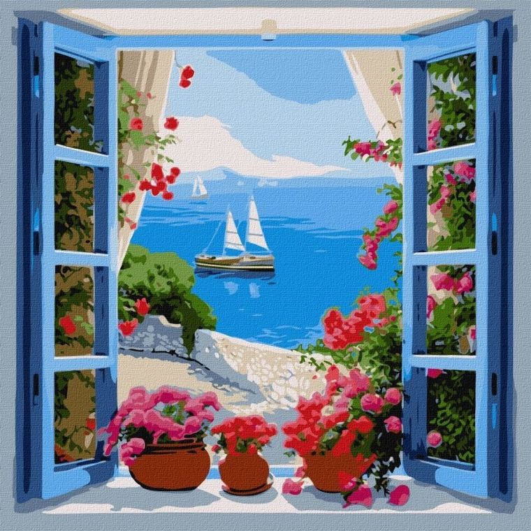 Ideyka, malowanie po numerach, Pejzaż morski, 40-40 cm