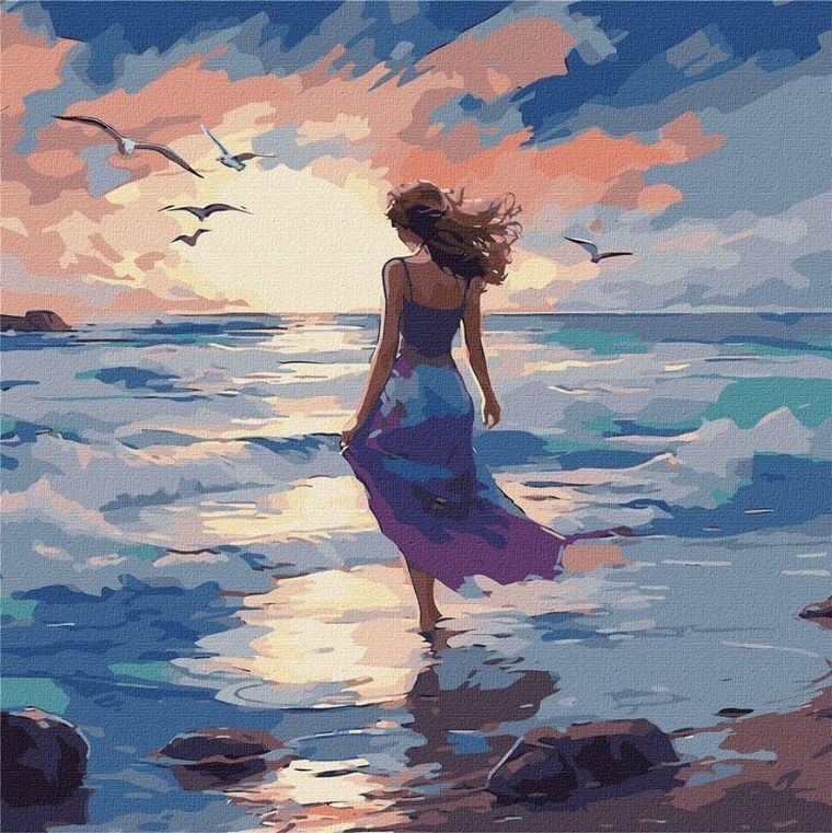 Ideyka, malowanie po numerach, Piękny żywioł, 40-40 cm