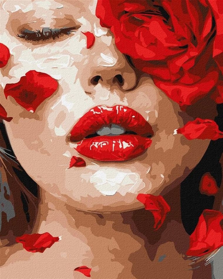 Ideyka, malowanie po numerach, Płatki róż, 40-50 cm