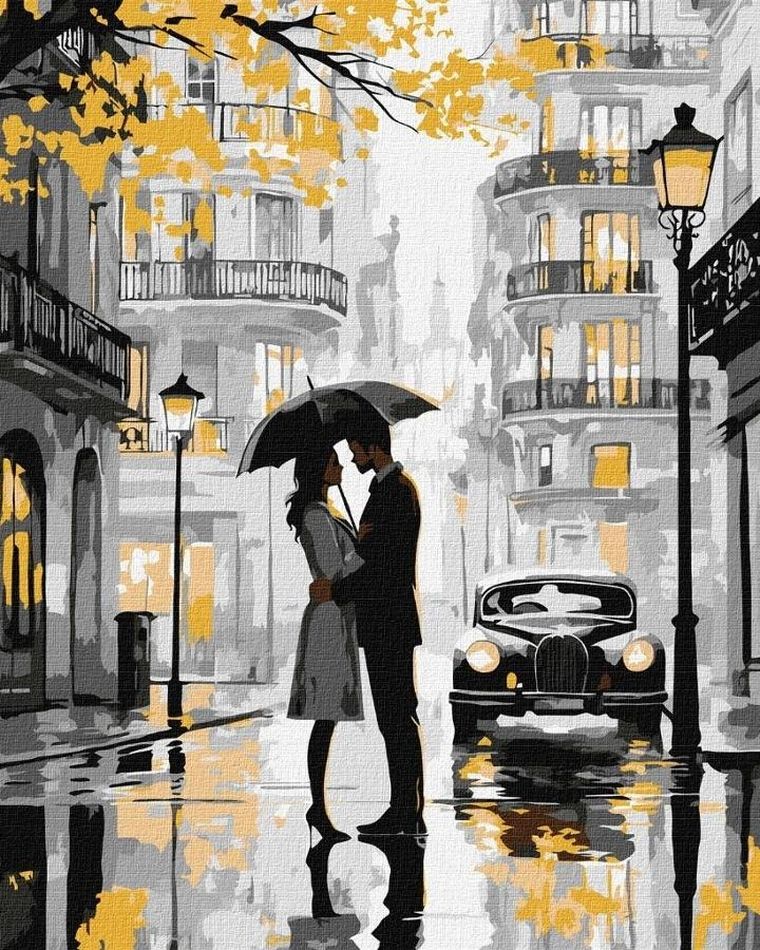 Ideyka, malowanie po numerach, Pocałunek w deszczu 40-50