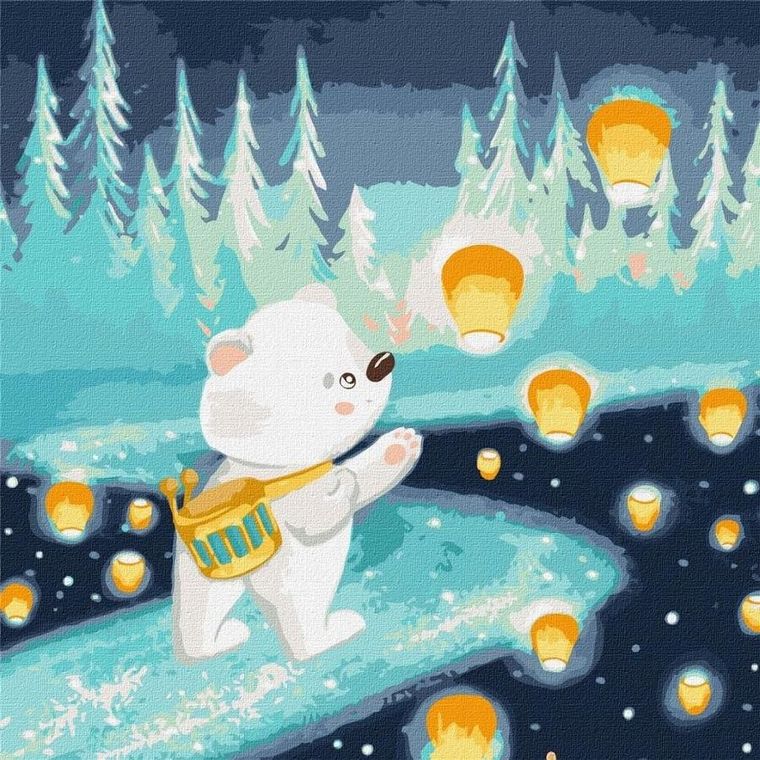 Ideyka, malowanie po numerach, Podniebne latarnie, 40-40 cm