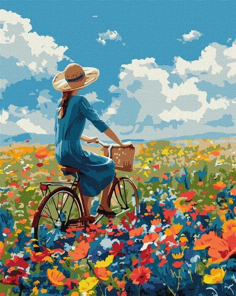 Ideyka, malowanie po numerach, Podróż w kwiatach, 40-50 cm