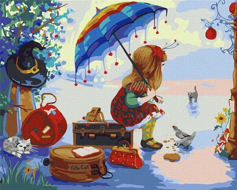 Ideyka, malowanie po numerach, Polyket wyrusza w podróż, 40-50 cm