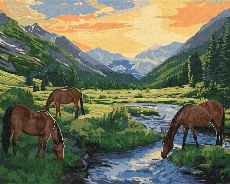 Ideyka, malowanie po numerach, Przedświt, 40-50 cm