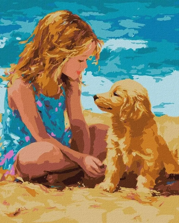 Ideyka, malowanie po numerach, Przyjaciel z dzieciństwa