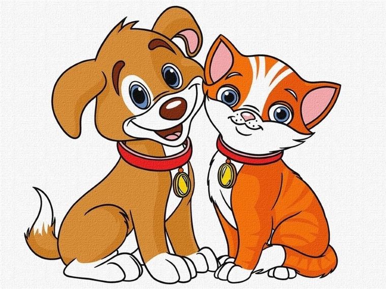 Ideyka, malowanie po numerach, Przyjaciele, 30-40 cm