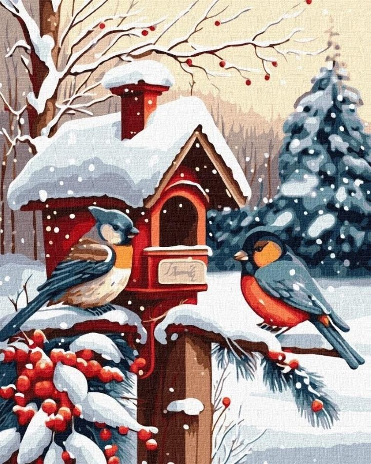 Ideyka, malowanie po numerach, Ptasie przysmaki, 40-50 cm