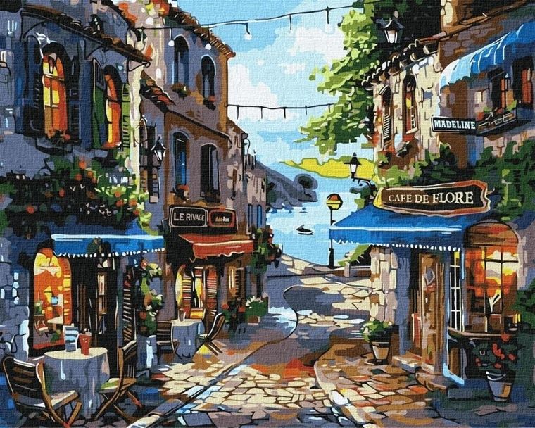 Ideyka, malowanie po numerach, Restauracje nad brzegiem