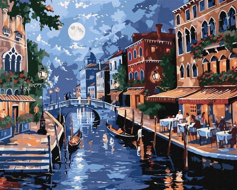 Ideyka, malowanie po numerach, Romantyzm Włoch, 40-50 cm