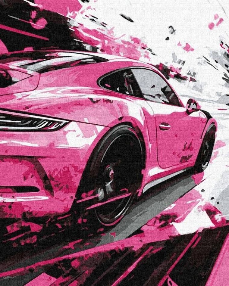 Ideyka, malowanie po numerach, Różowy styl, 40-50 cm