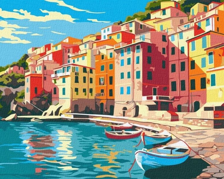 Ideyka, malowanie po numerach, Słoneczne miasto, 40-50 cm