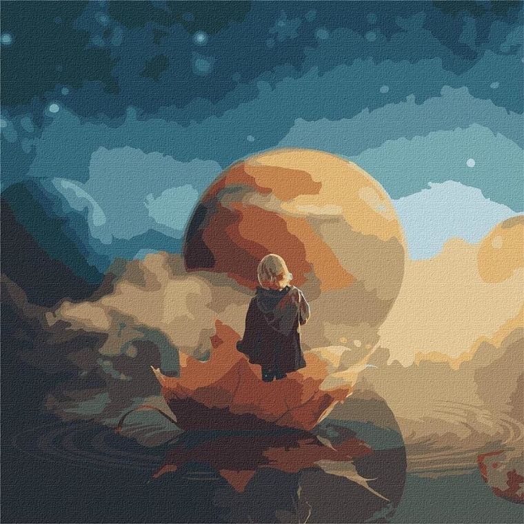 Ideyka, malowanie po numerach, Spacer kosmiczny, 50-50 cm