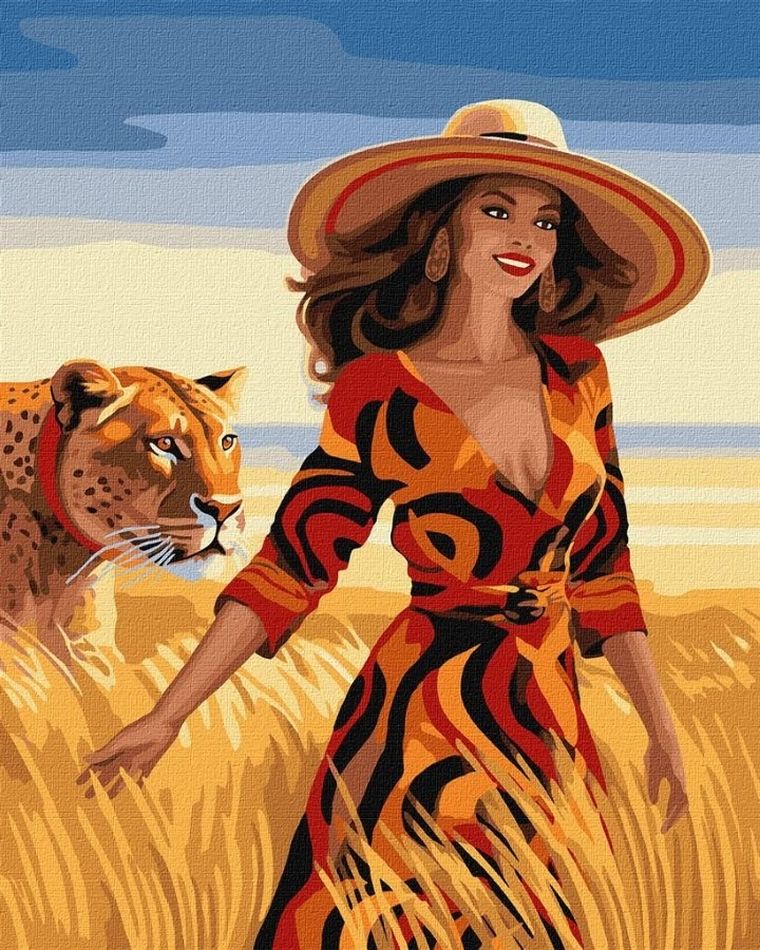 Ideyka, malowanie po numerach, Spacer po polu, 40-50 cm