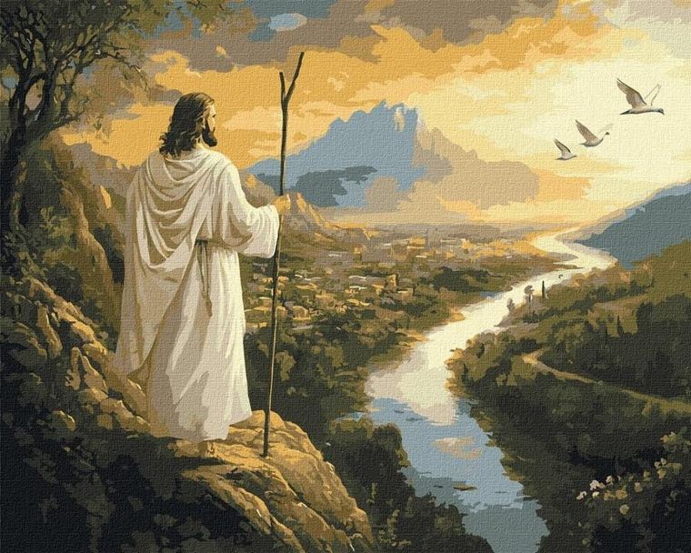 Ideyka, malowanie po numerach, Spojrzenie Zbawiciela, 40-50 cm