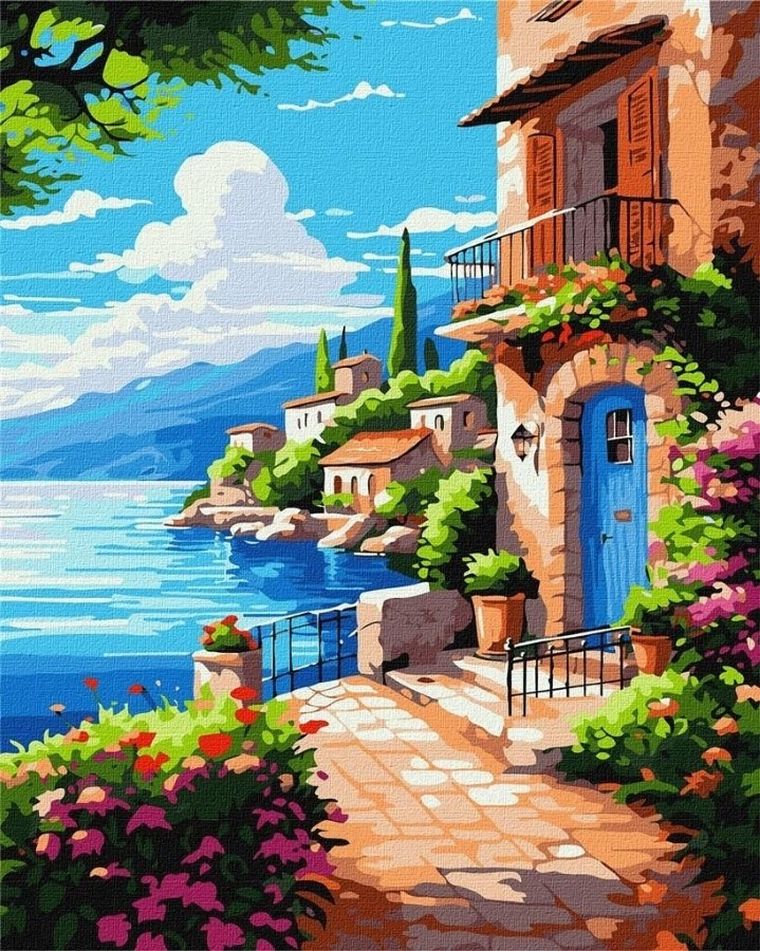 Ideyka, malowanie po numerach, Spokój przy falach, 40-50 cm