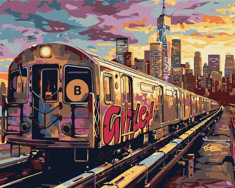 Ideyka, malowanie po numerach, Stacja naziemna, 40-50 cm