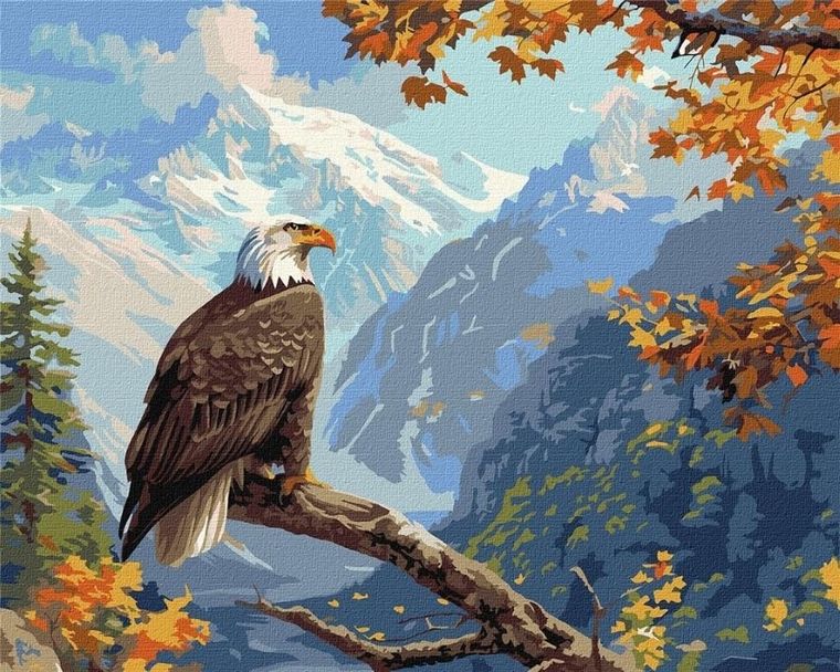 Ideyka, malowanie po numerach, Strażnik szczytu, 40-50 cm