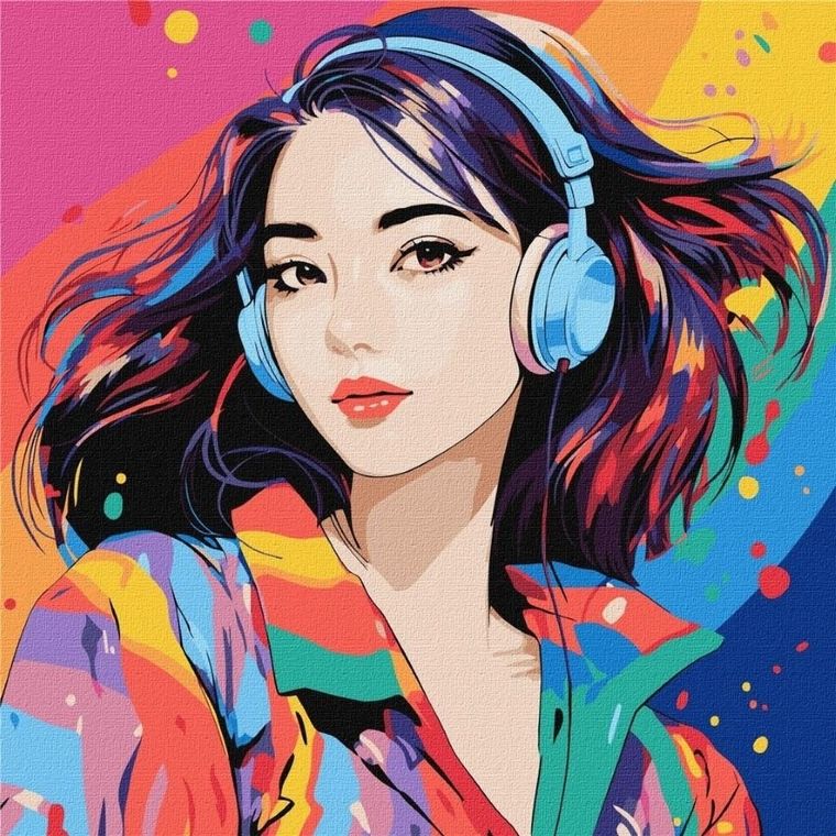 Ideyka, malowanie po numerach, Świat dźwięków, 40-40 cm