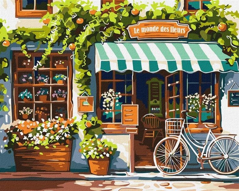 Ideyka, malowanie po numerach, Świat kwiatów, 40-50 cm