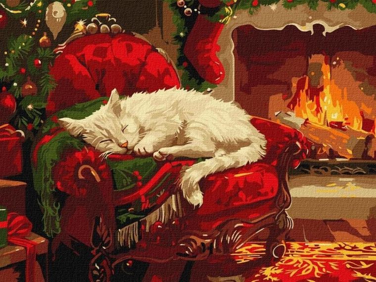 Ideyka, malowanie po numerach, Świąteczna przytulność, 30-40 cm