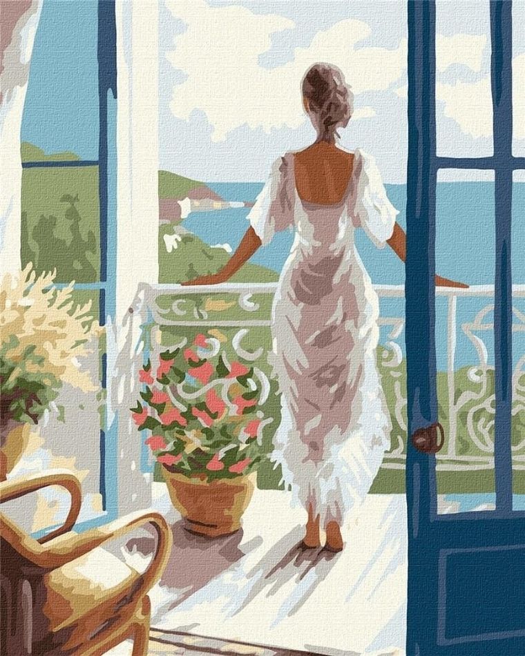 Ideyka, malowanie po numerach, Świt nad morzem, 40-50 cm