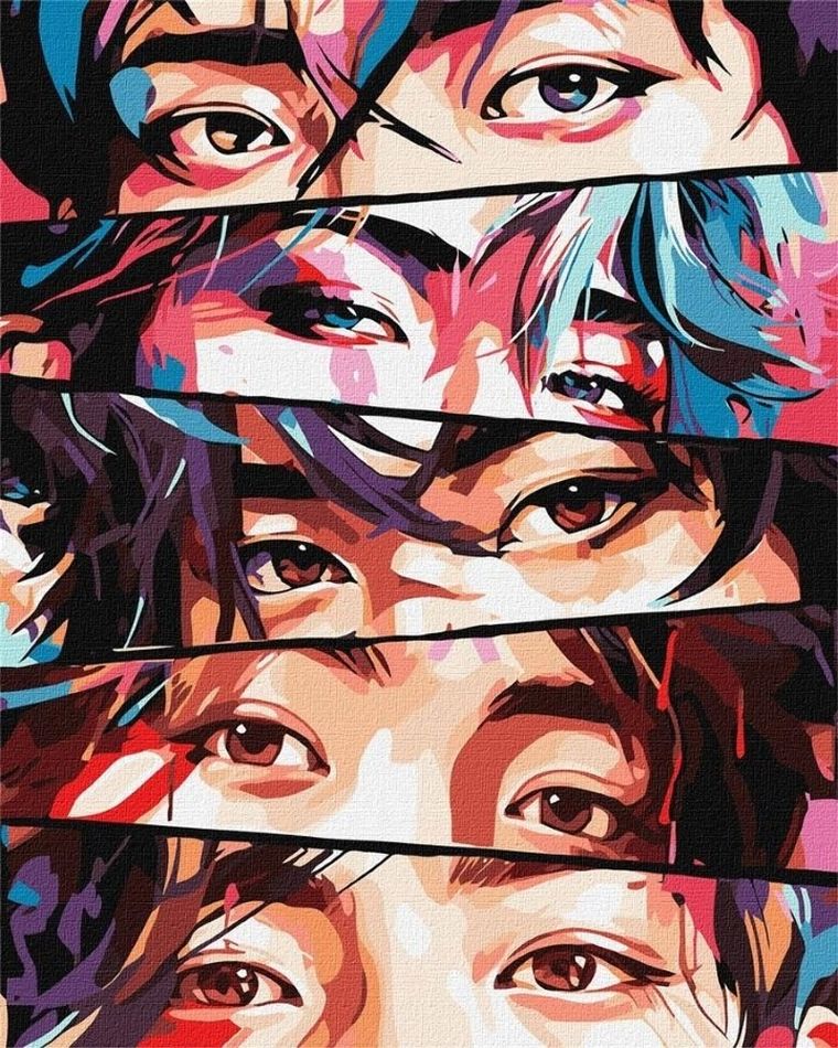 Ideyka, malowanie po numerach, Tajemnicze oczy, 40-50 cm