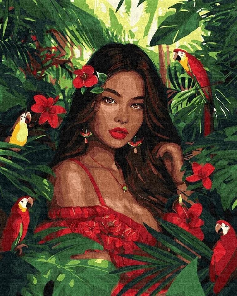 Ideyka, malowanie po numerach, Tropikalna księżniczka