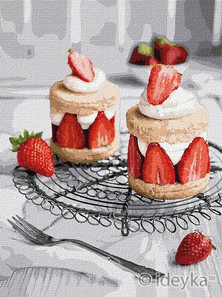 Ideyka, malowanie po numerach, Truskawkowa, 30-40 cm