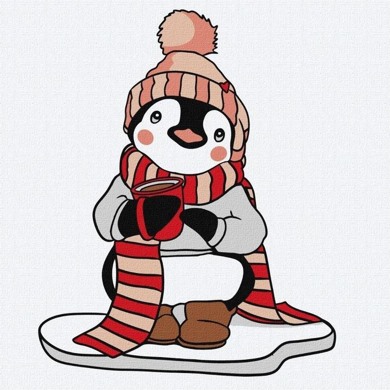 Ideyka, malowanie po numerach, Ulubiona zima Kids, 25-25 cm