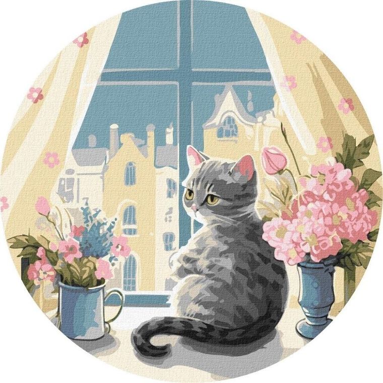 Ideyka, malowanie po numerach, Ulubione miasto, 39 cm