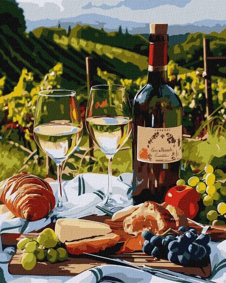 Ideyka, malowanie po numerach, Ulubione wino, 40-50 cm