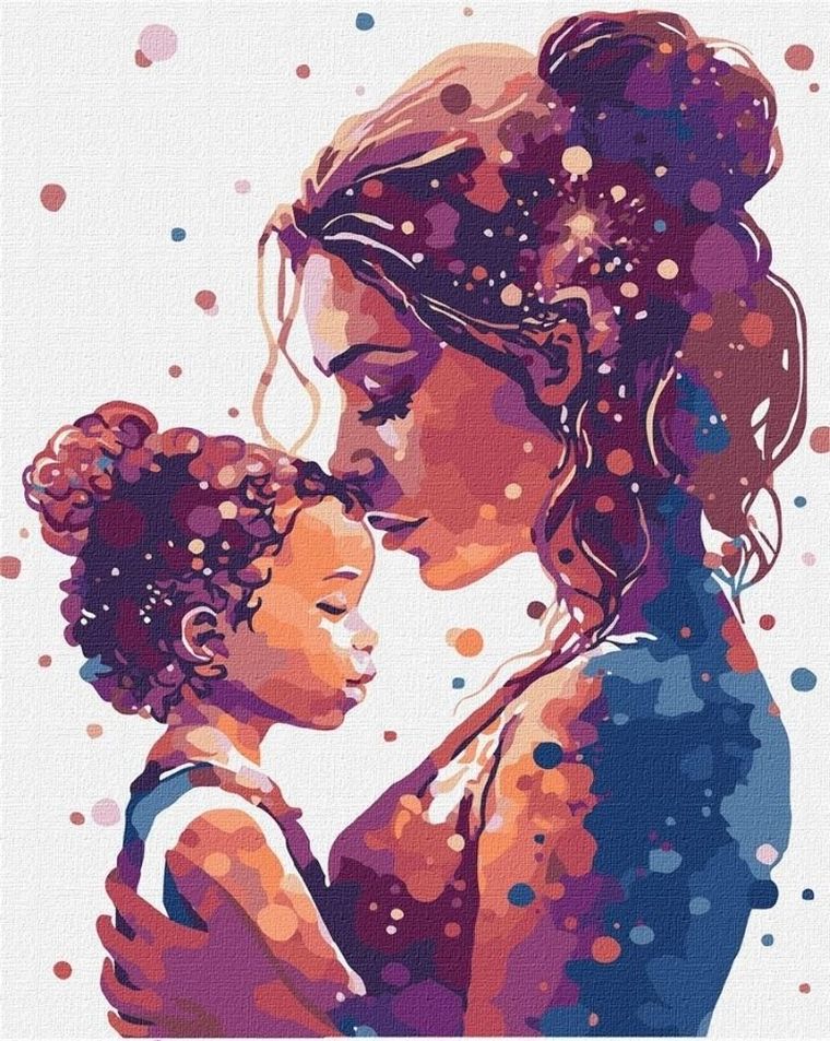 Ideyka, malowanie po numerach, Uścisk matki, 40-50 cm