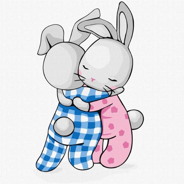 Ideyka, malowanie po numerach, Uściski, 25-25 cm