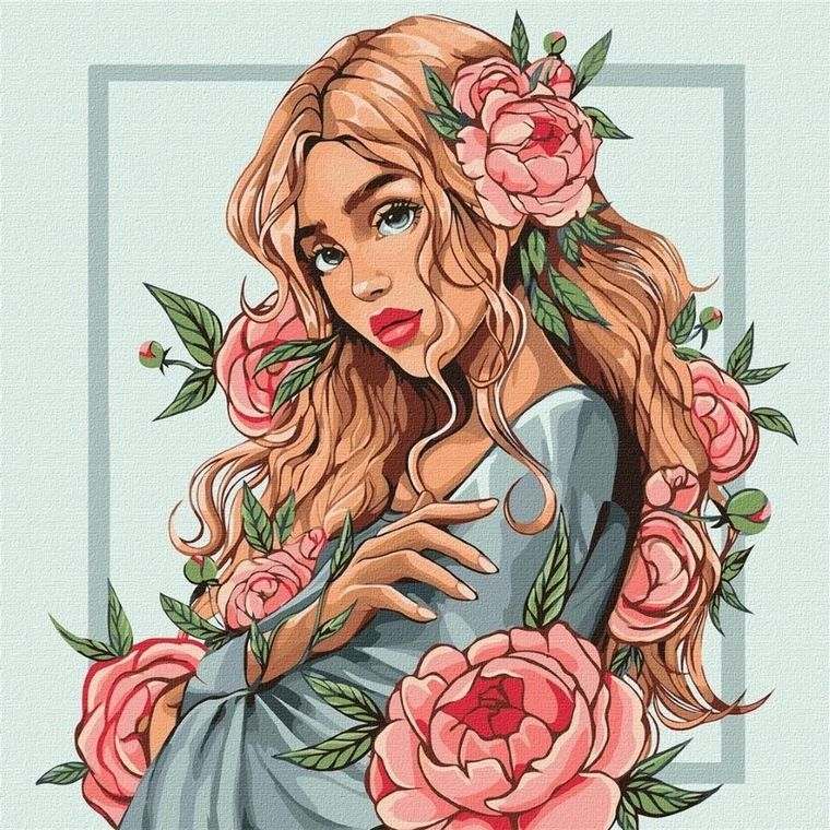 Ideyka, malowanie po numerach, Wiosenny kwiat, 30-40 cm