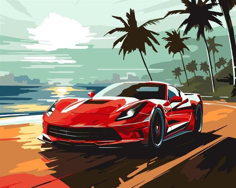 Ideyka, malowanie po numerach, Wycieczka wzdłuż wybrzeża