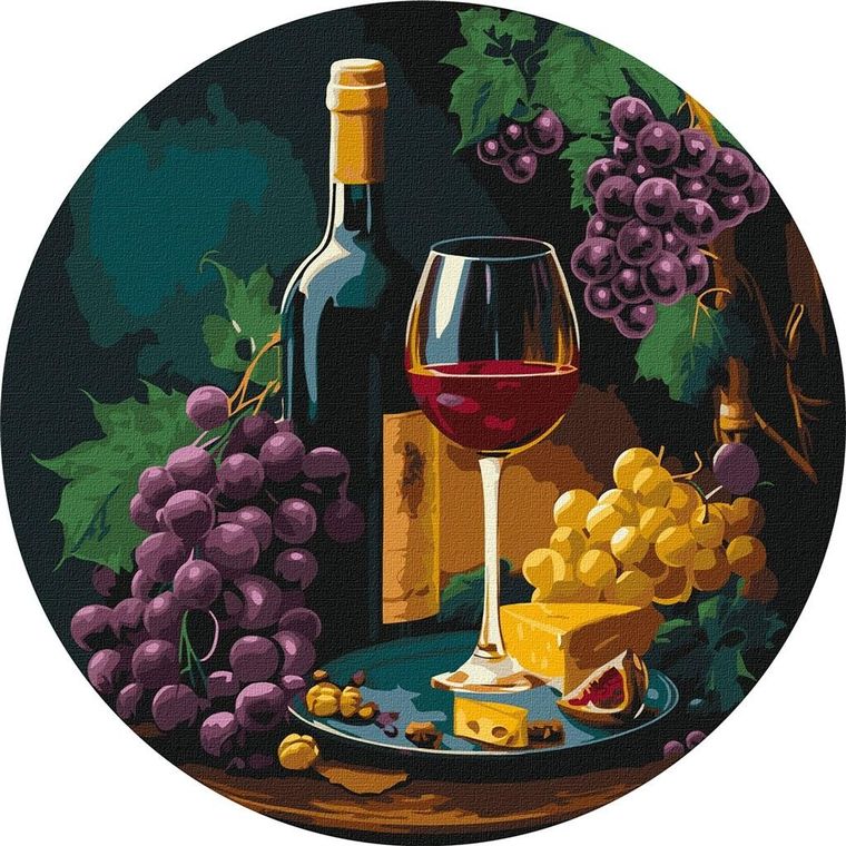 Ideyka, malowanie po numerach, Wytworna degusta, 39 cm