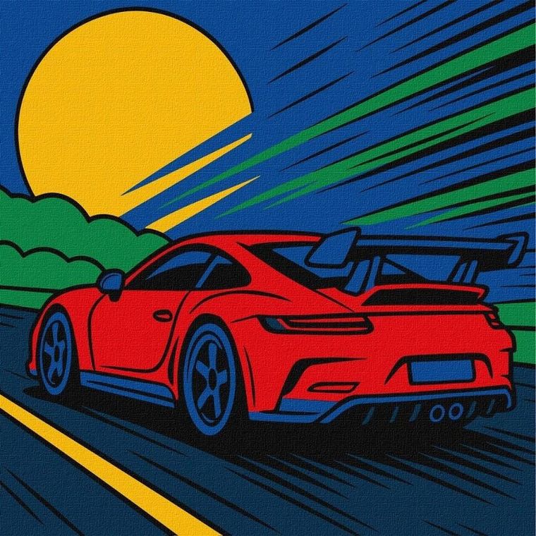 Ideyka, malowanie po numerach, Z prędkością wiatru Kids