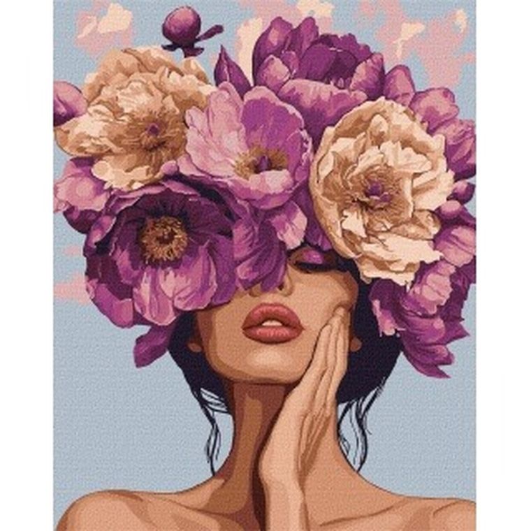 Ideyka, malowanie po numerach z ramą, Melodia kwiatów, 40-50 cm
