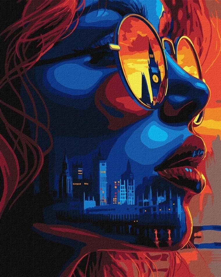 Ideyka, malowanie po numerach, Zachód słońca w Londynie