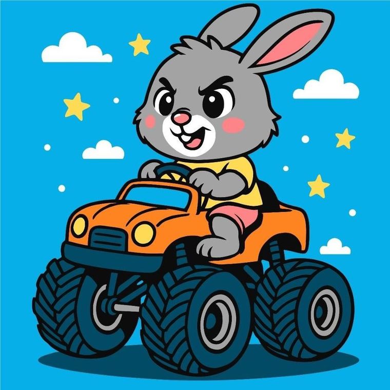 Ideyka, malowanie po numerach, Zająć w samochodzie Kids