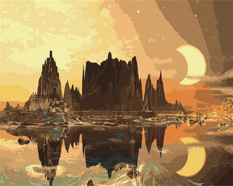 Ideyka, malowanie po numerach, Złote Miasto, 40-50 cm