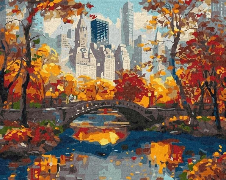 Ideyka, malowanie po numerach, Złoty park, 40-50 cm