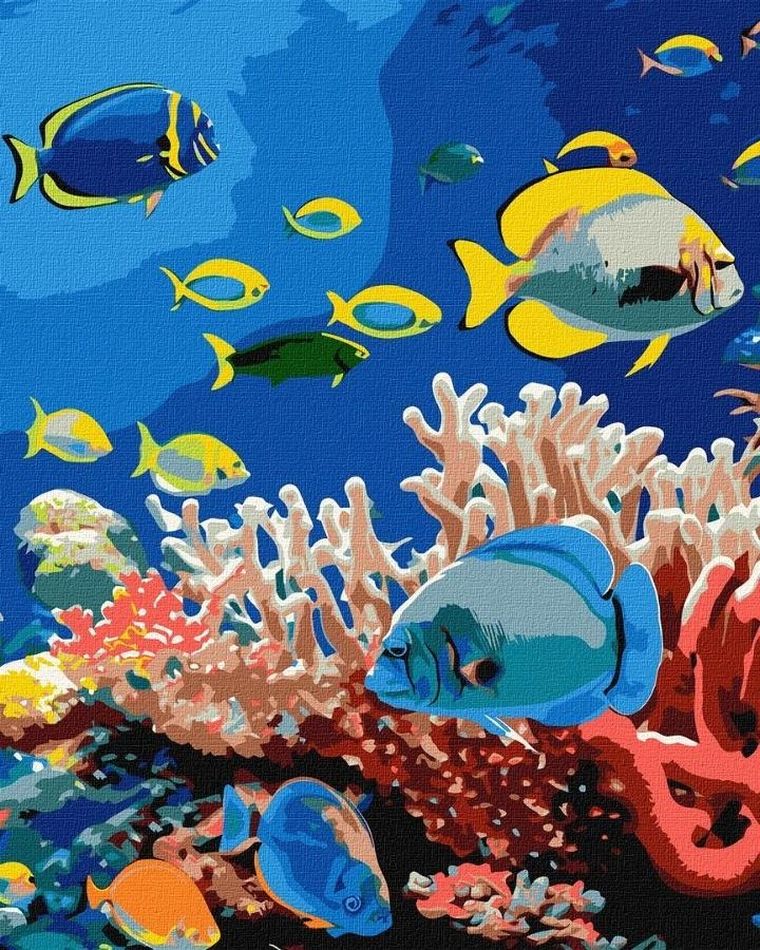 Ideyka, malowanie po numerach, Życie oceanu, 40-50 cm