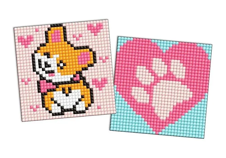 Ideyka, mozaika diamentowa, naklejka, Corgi, 9-9 cm