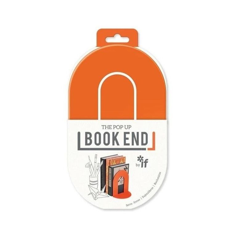 If, Book End, podpórka pod książki, pomarańczowa