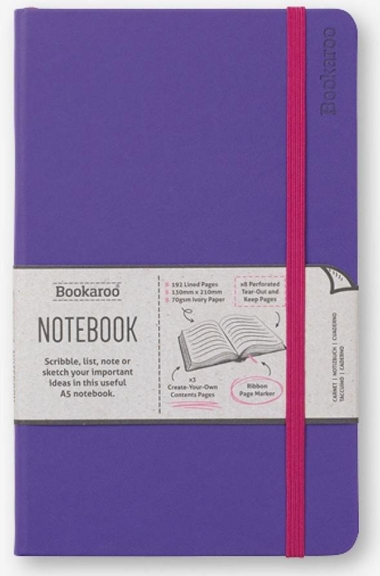If, Bookaroo, Journal, notatnik A5, fioletowy, 1 szt.
