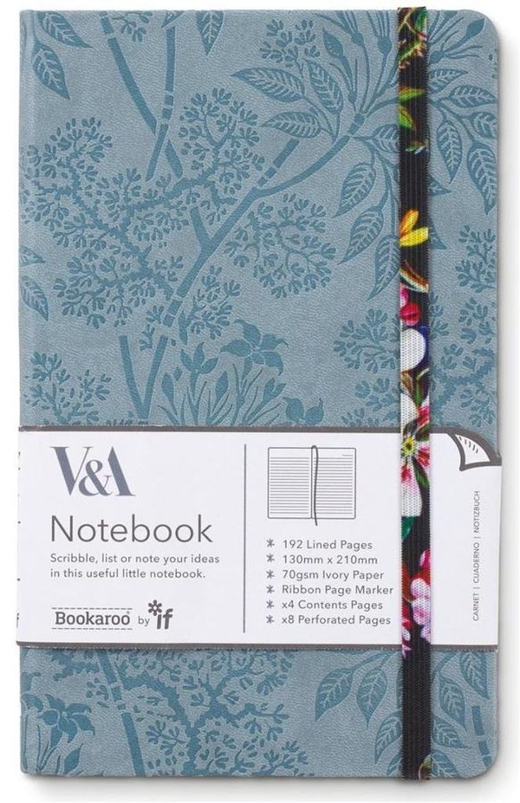 If, Bookaroo, Journal, notatnik A5, Kilburn Black Floral, 1 szt.