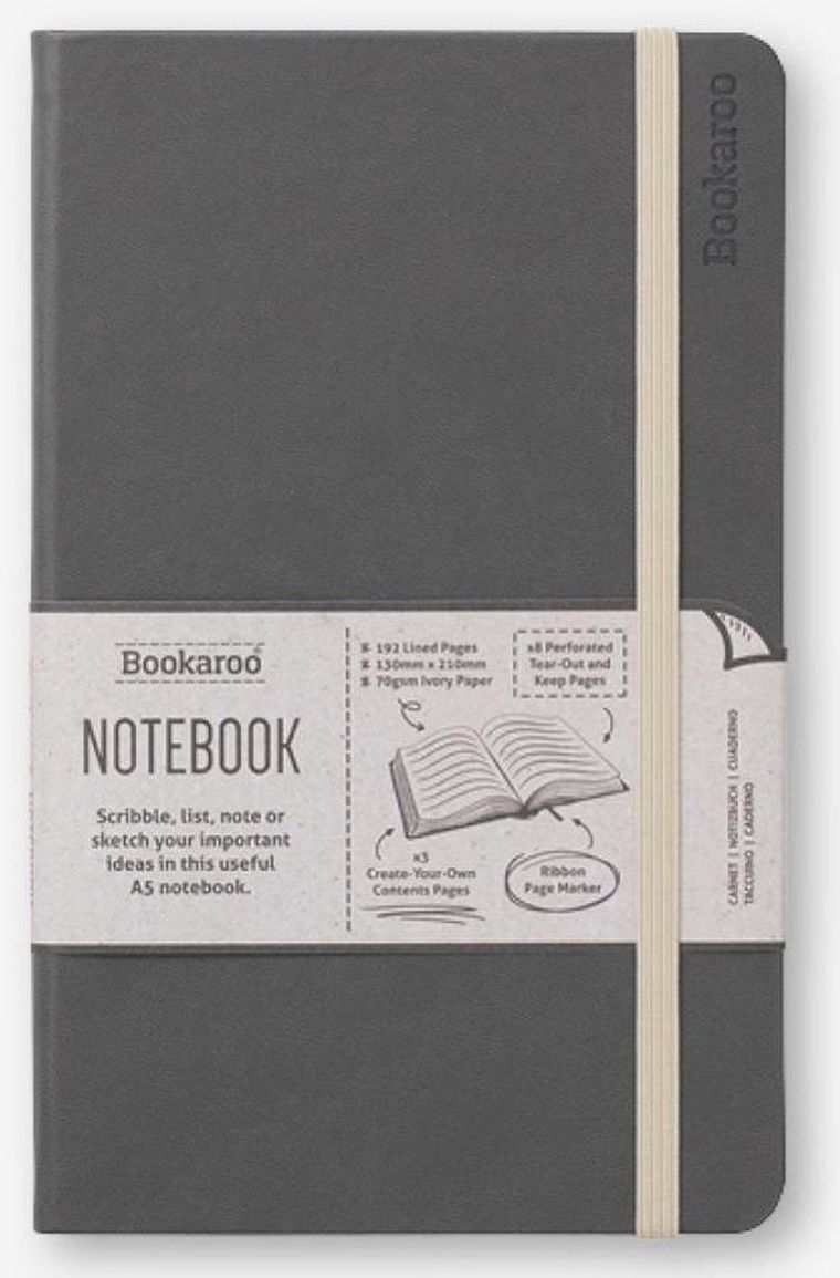If, Bookaroo, Journal, notatnik A5, szary, 1 szt.