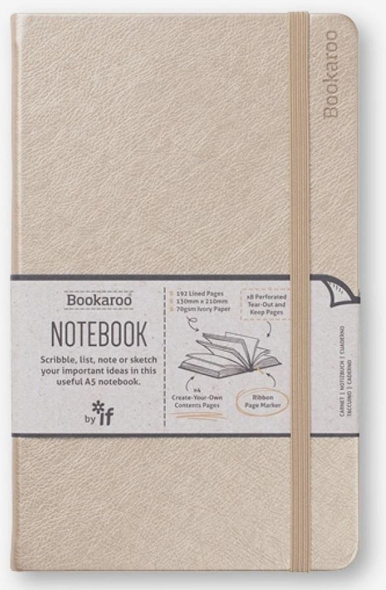 If, Bookaroo, Journal, notatnik A5, złoty, 1 szt.